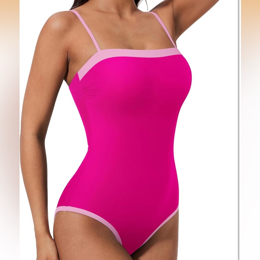 NWT SUUKSESS One Piece Tummy Control Swimsuit Sexy Color Block Bathing Suit XL